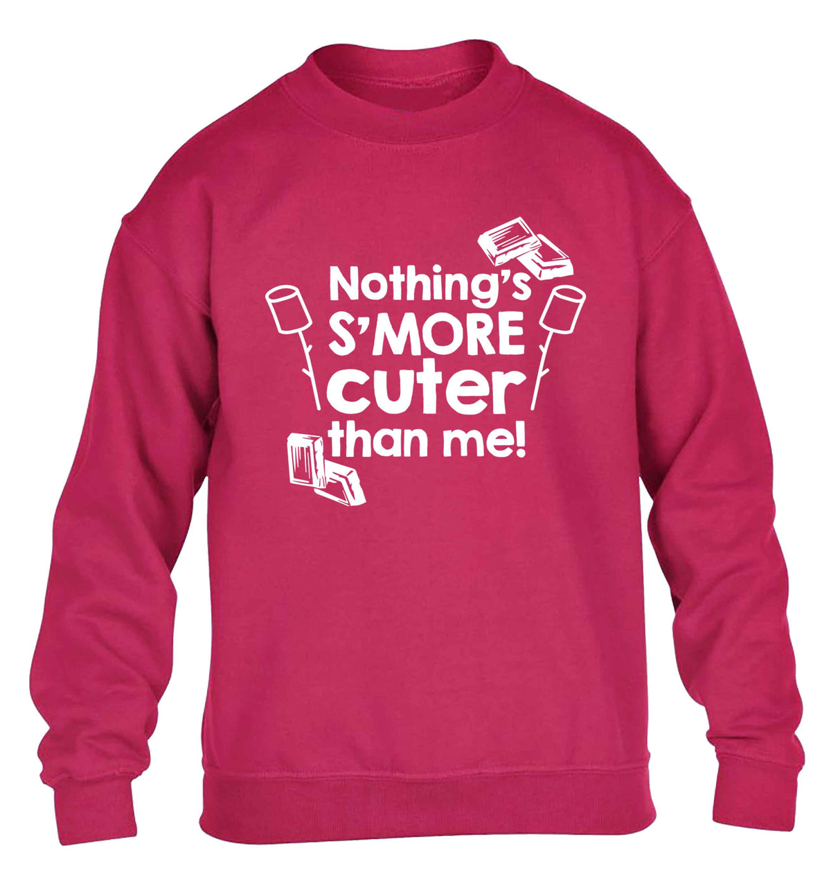 Nothing's s'more cuter than me! children's pink sweater 12-13 Years