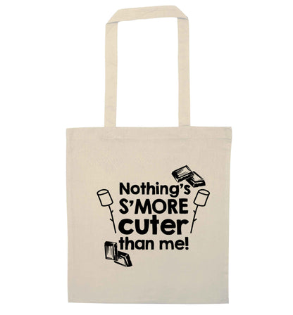 Nothing's s'more cuter than me! natural tote bag