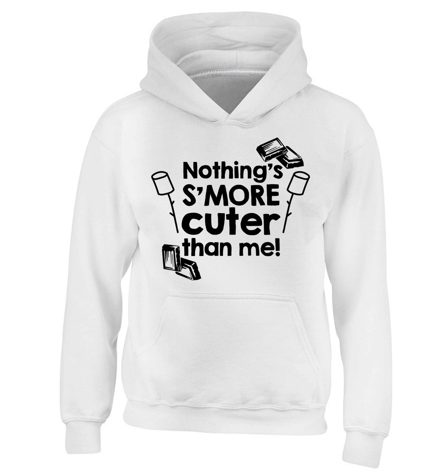 Nothing's s'more cuter than me! children's white hoodie 12-13 Years