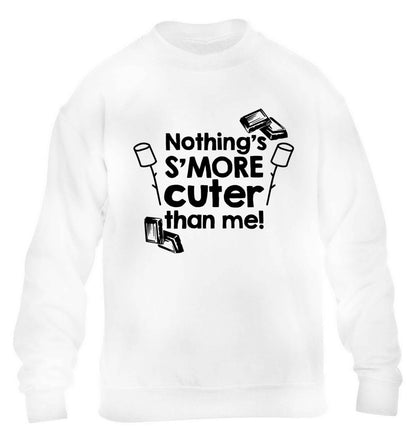 Nothing's s'more cuter than me! children's white sweater 12-13 Years