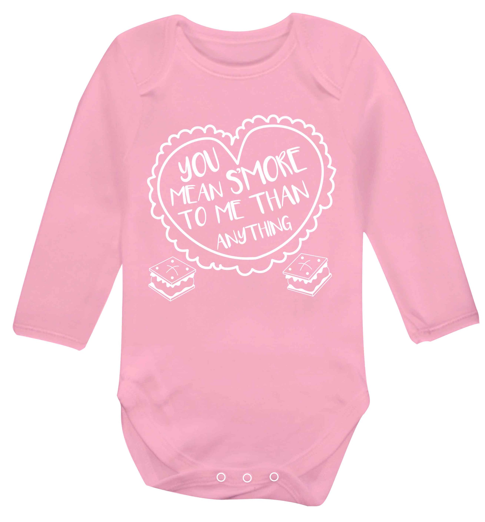 You mean s'more to me than anything Baby Vest long sleeved pale pink 6-12 months