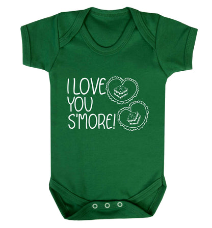 I love you s'more than anything Baby Vest green 18-24 months