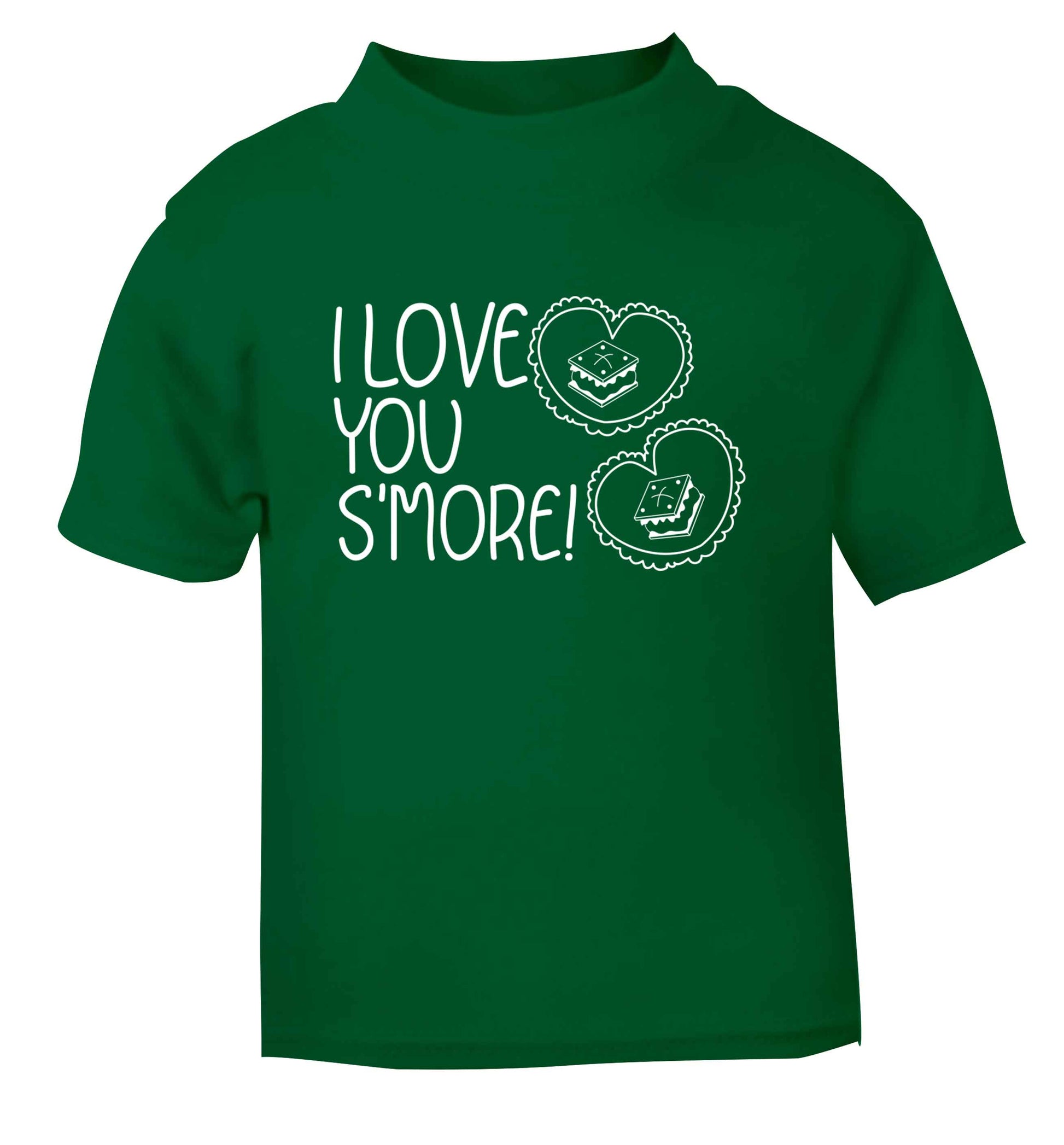 I love you s'more than anything green Baby Toddler Tshirt 2 Years