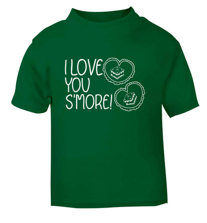 I love you s'more than anything green Baby Toddler Tshirt 2 Years