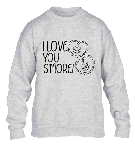 I love you s'more than anything children's grey sweater 12-13 Years