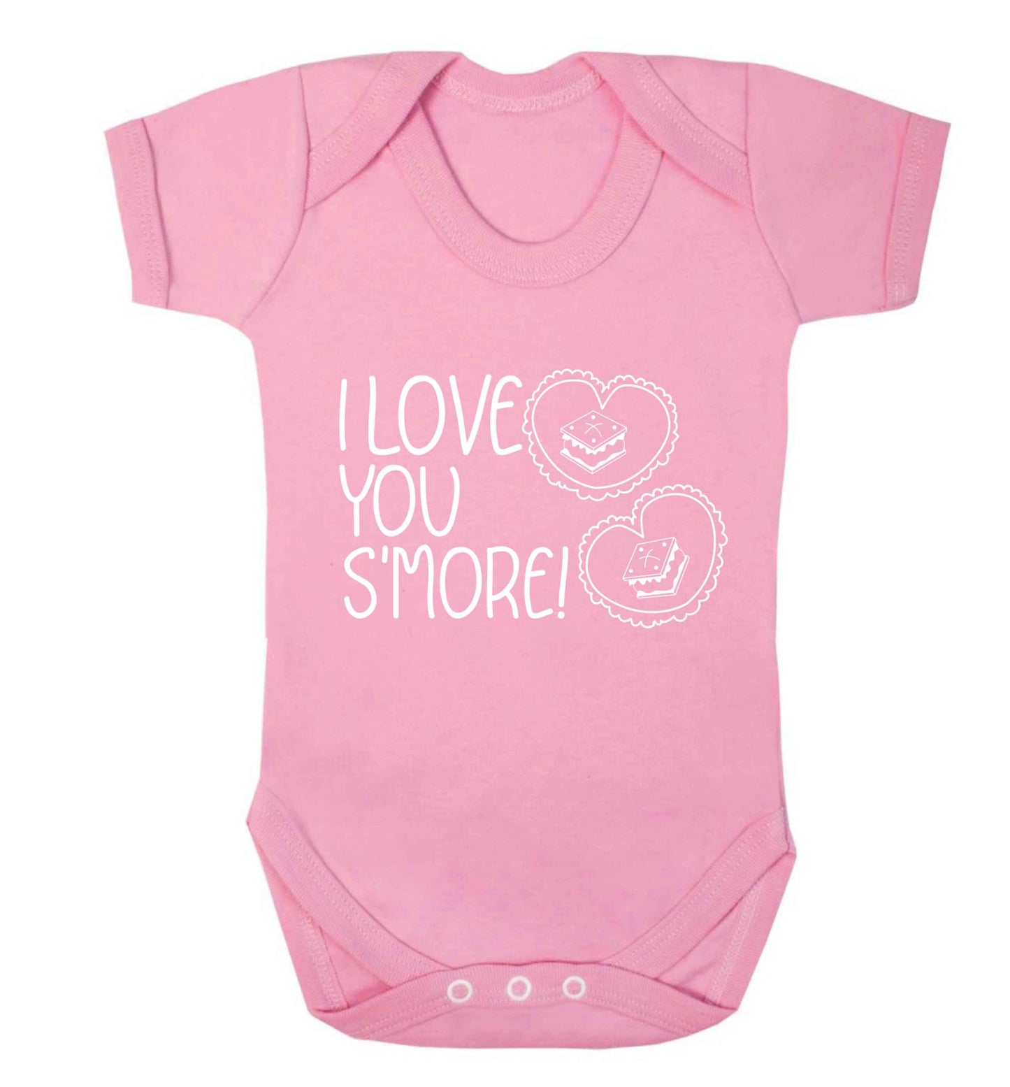 I love you s'more than anything Baby Vest pale pink 18-24 months