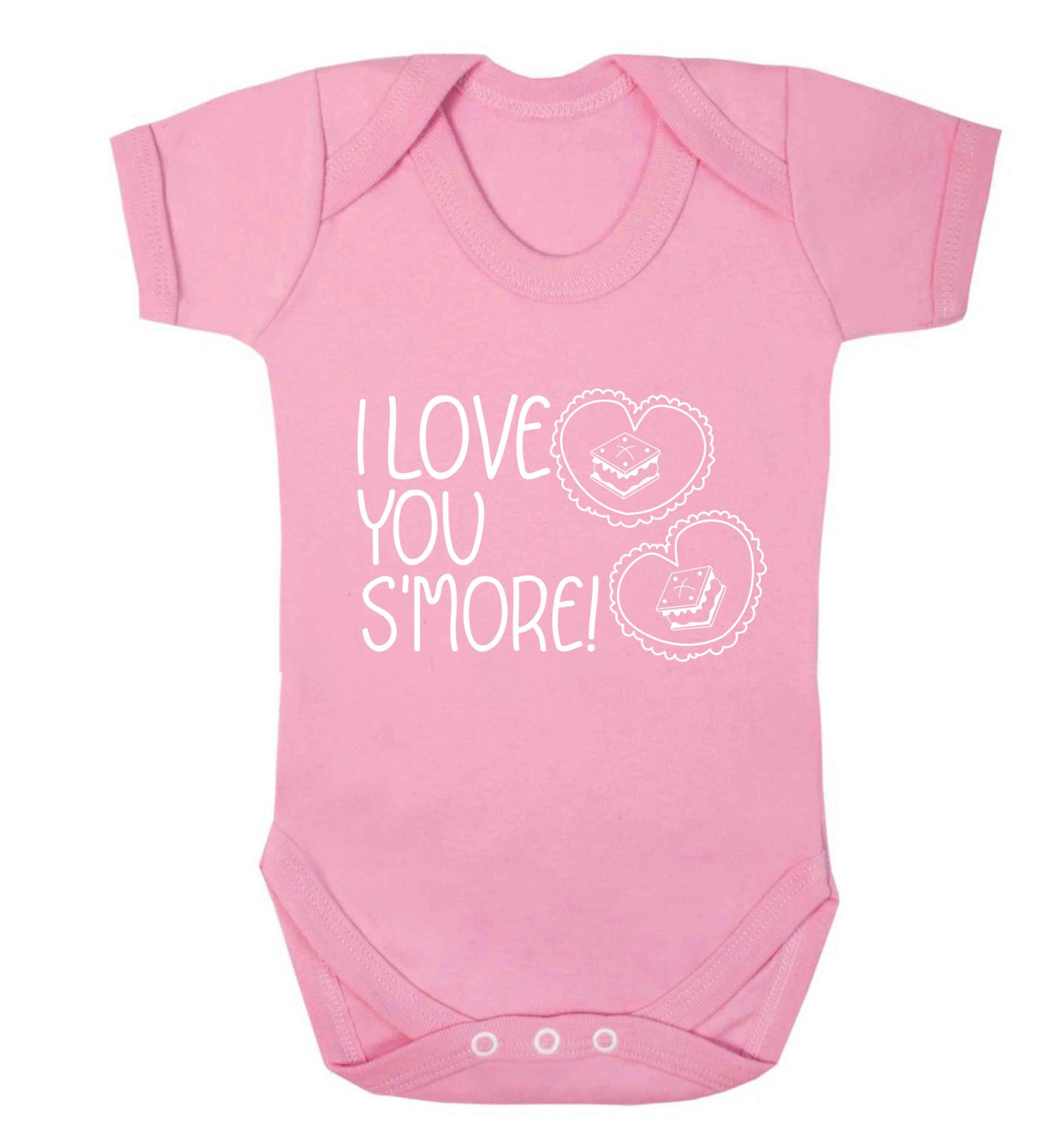 I love you s'more than anything Baby Vest pale pink 18-24 months