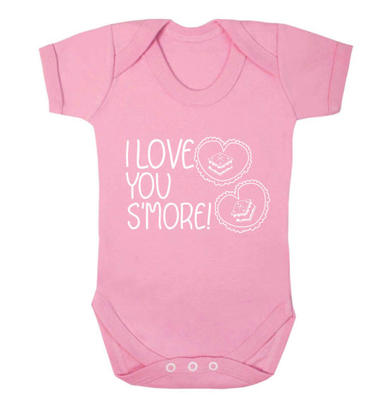 I love you s'more than anything Baby Vest pale pink 18-24 months