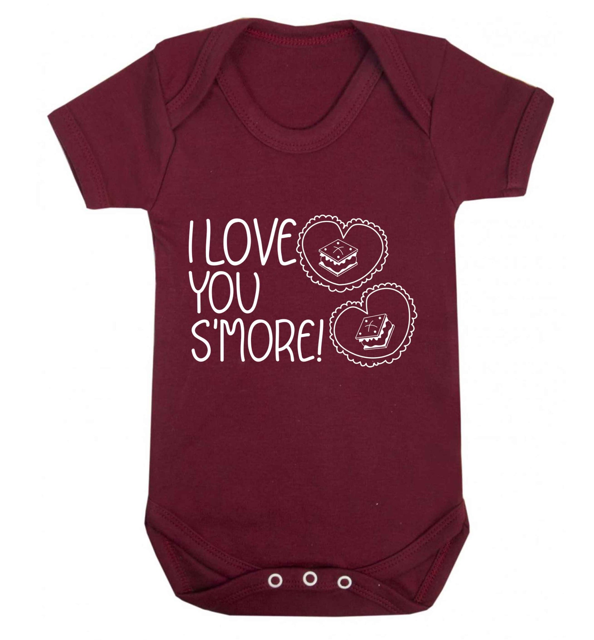 I love you s'more than anything Baby Vest maroon 18-24 months