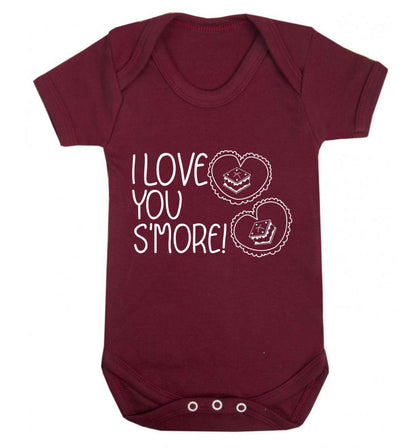 I love you s'more than anything Baby Vest maroon 18-24 months