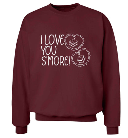 I love you s'more than anything Adult's unisex maroon Sweater 2XL