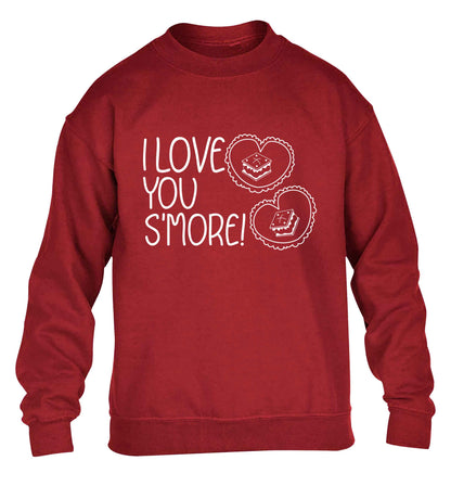 I love you s'more than anything children's grey sweater 12-13 Years