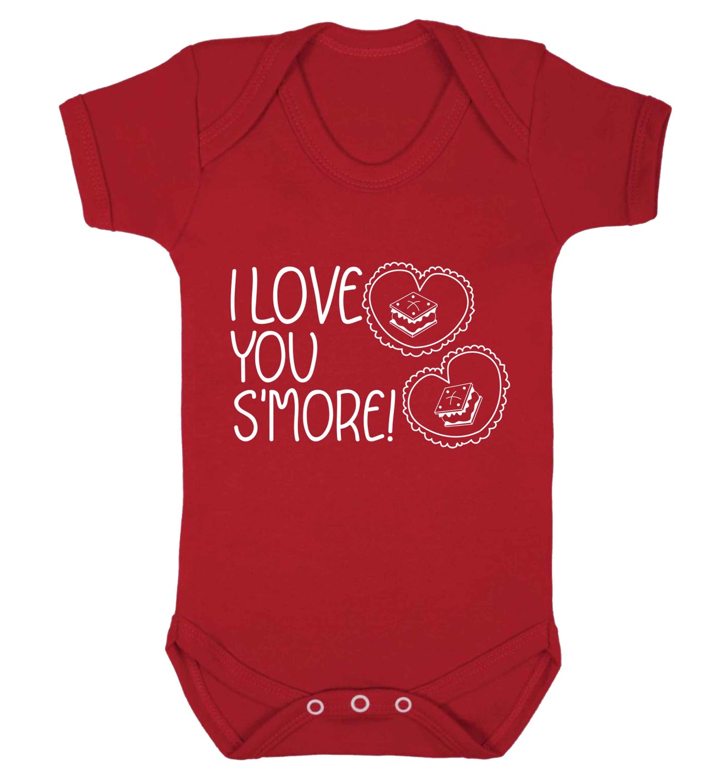 I love you s'more than anything Baby Vest red 18-24 months