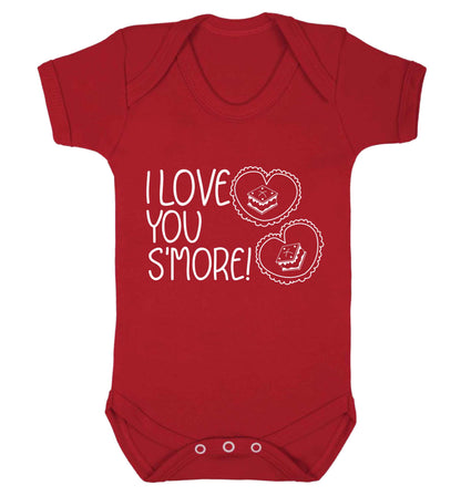 I love you s'more than anything Baby Vest red 18-24 months