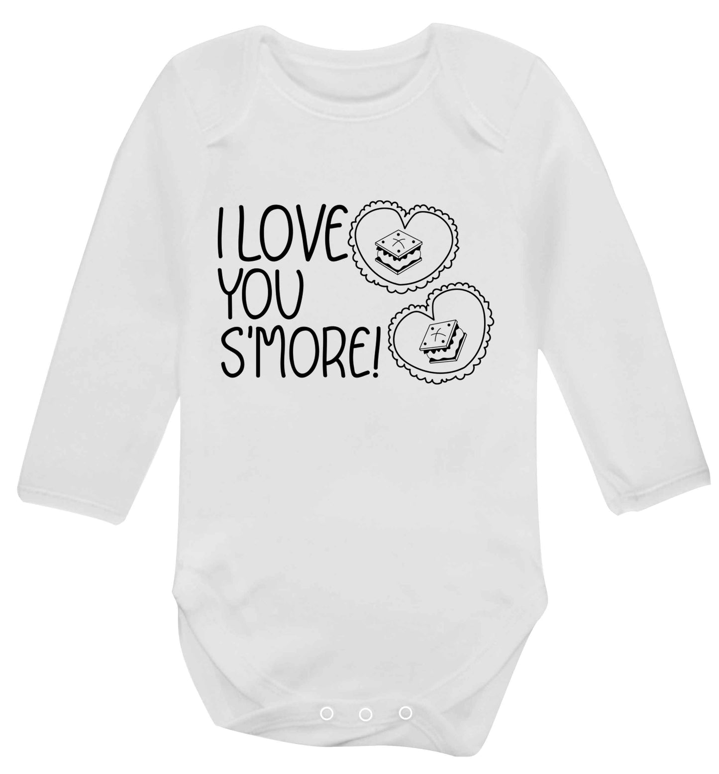 I love you s'more than anything Baby Vest long sleeved white 6-12 months