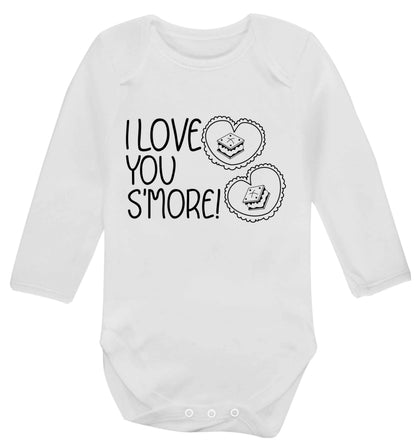 I love you s'more than anything Baby Vest long sleeved white 6-12 months