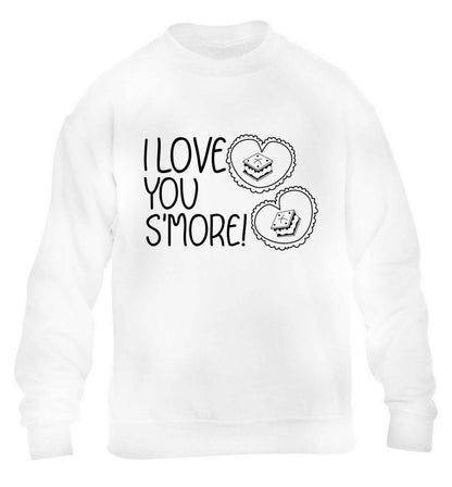I love you s'more than anything children's white sweater 12-13 Years
