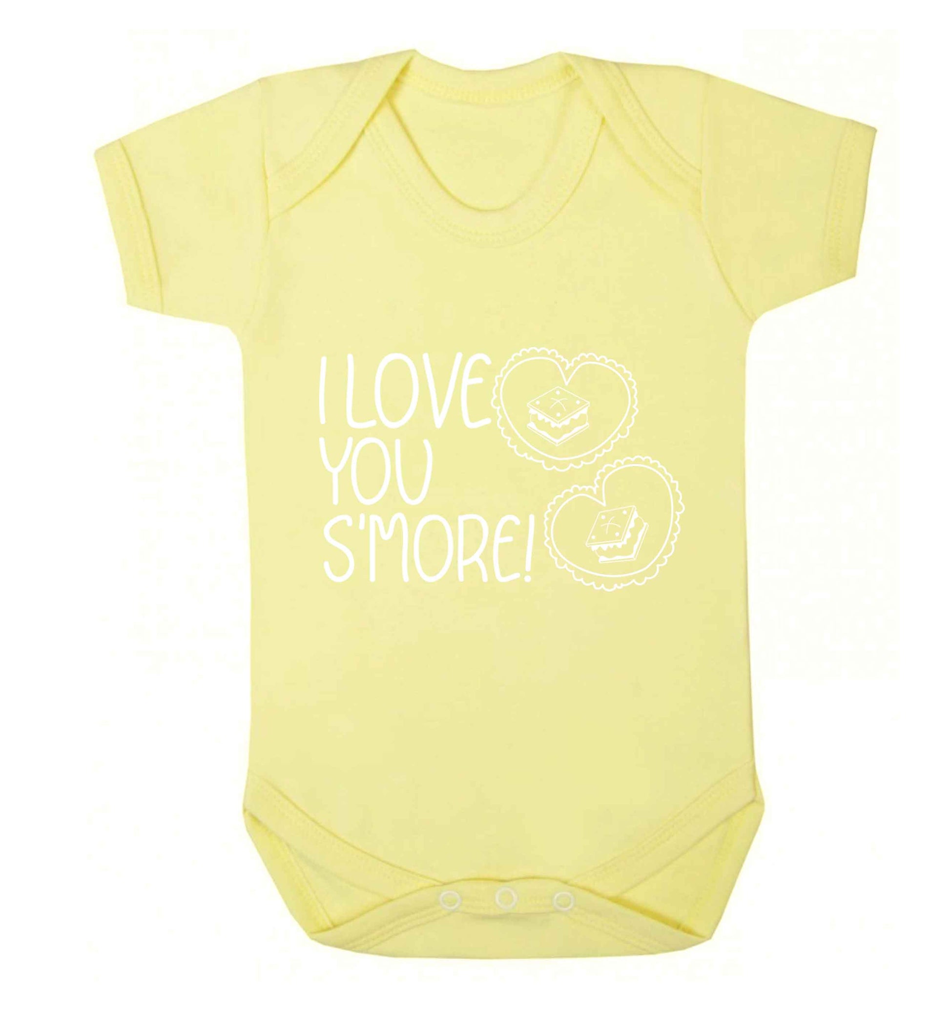 I love you s'more than anything Baby Vest pale yellow 18-24 months