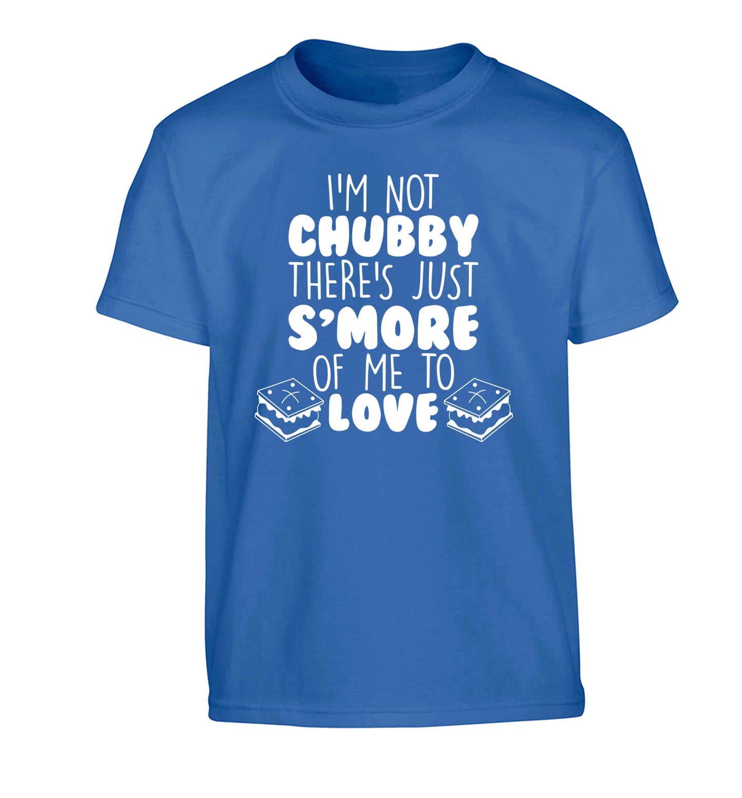 I'm not chubby there's just s'more of me to love Children's blue Tshirt 12-13 Years
