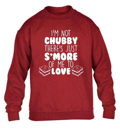 I'm not chubby there's just s'more of me to love children's grey sweater 12-13 Years