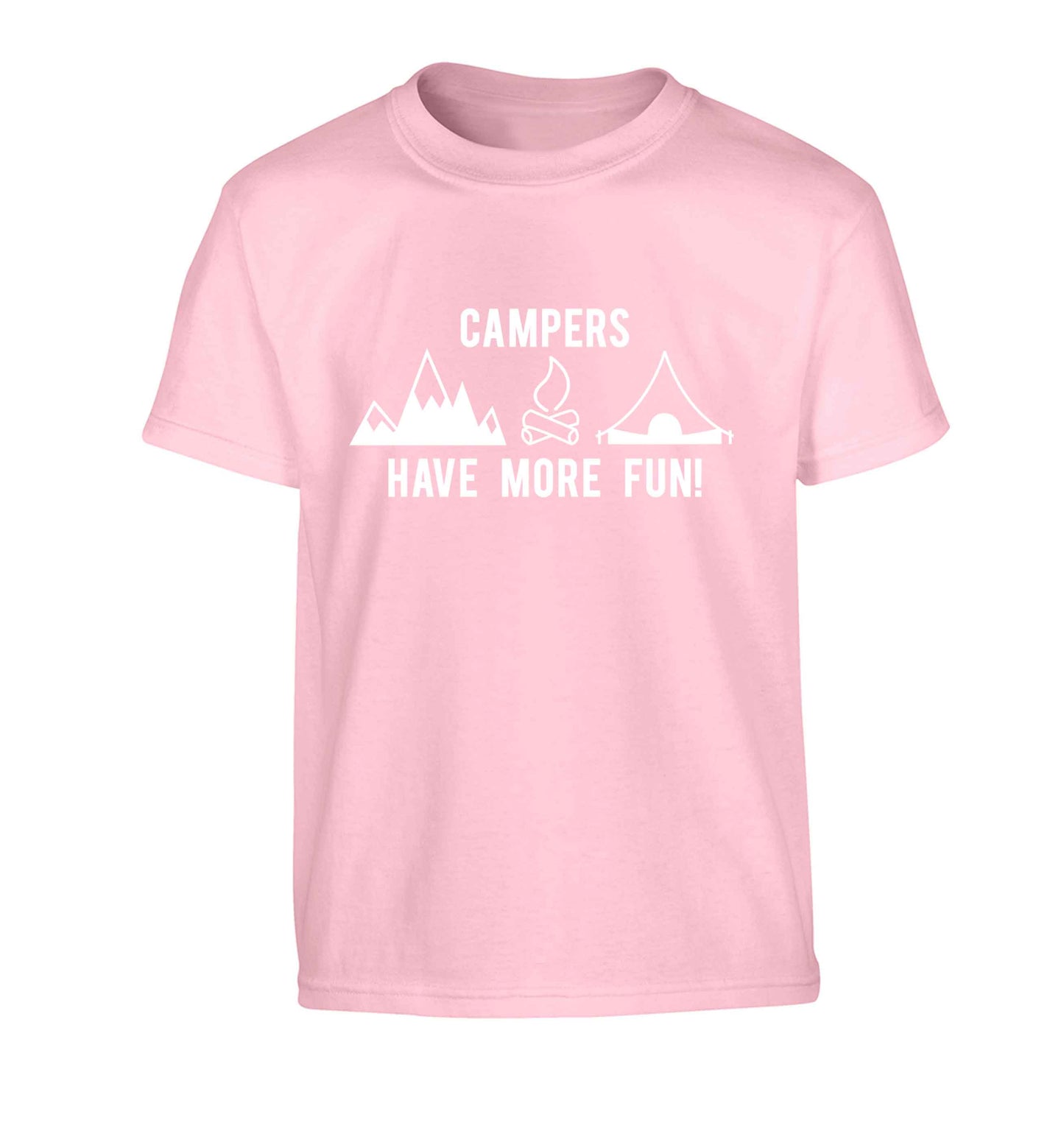 Campers have more fun Children's light pink Tshirt 12-13 Years