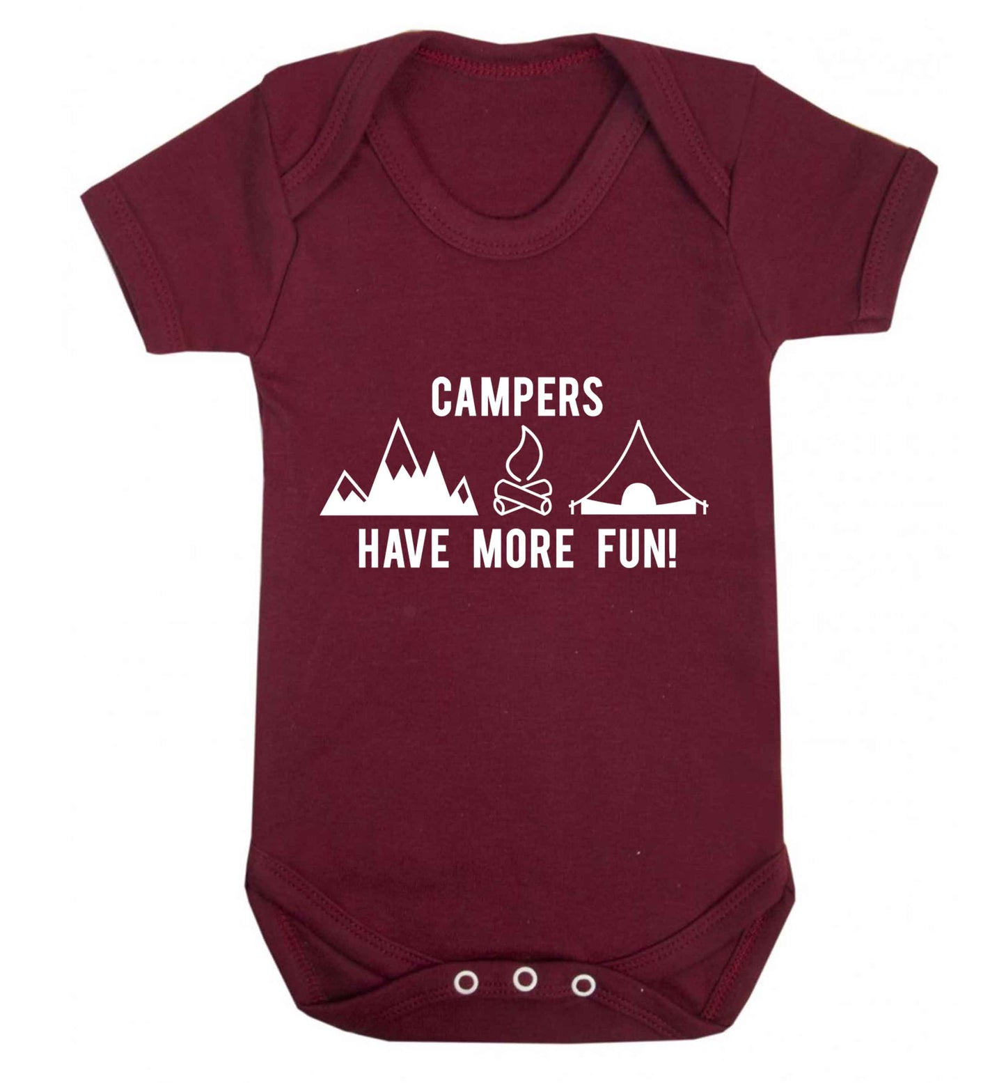 Campers have more fun Baby Vest maroon 18-24 months
