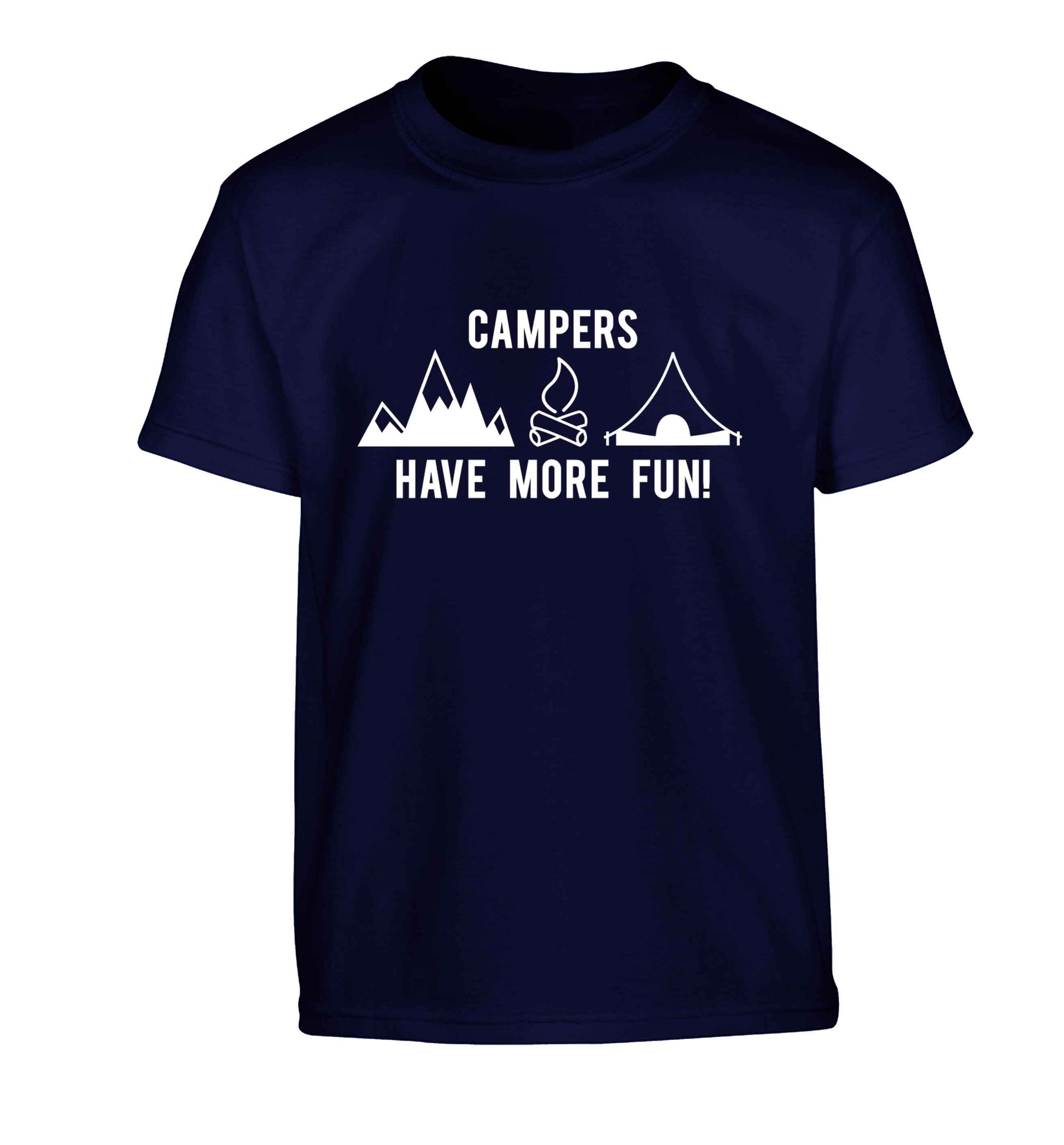 Campers have more fun Children's navy Tshirt 12-13 Years