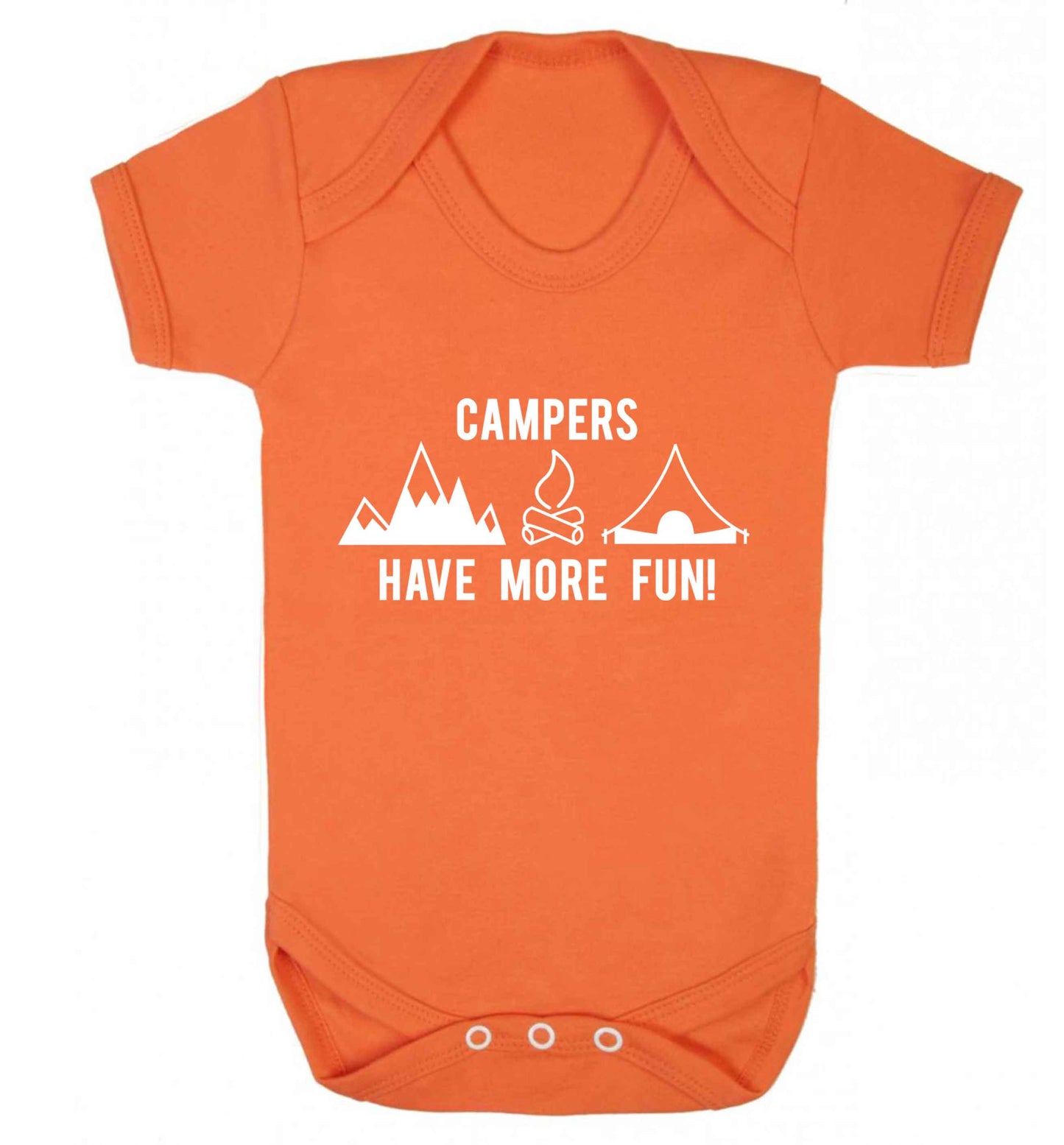 Campers have more fun Baby Vest orange 18-24 months