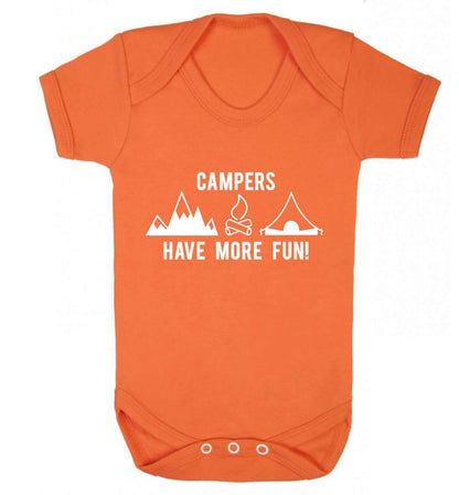 Campers have more fun Baby Vest orange 18-24 months