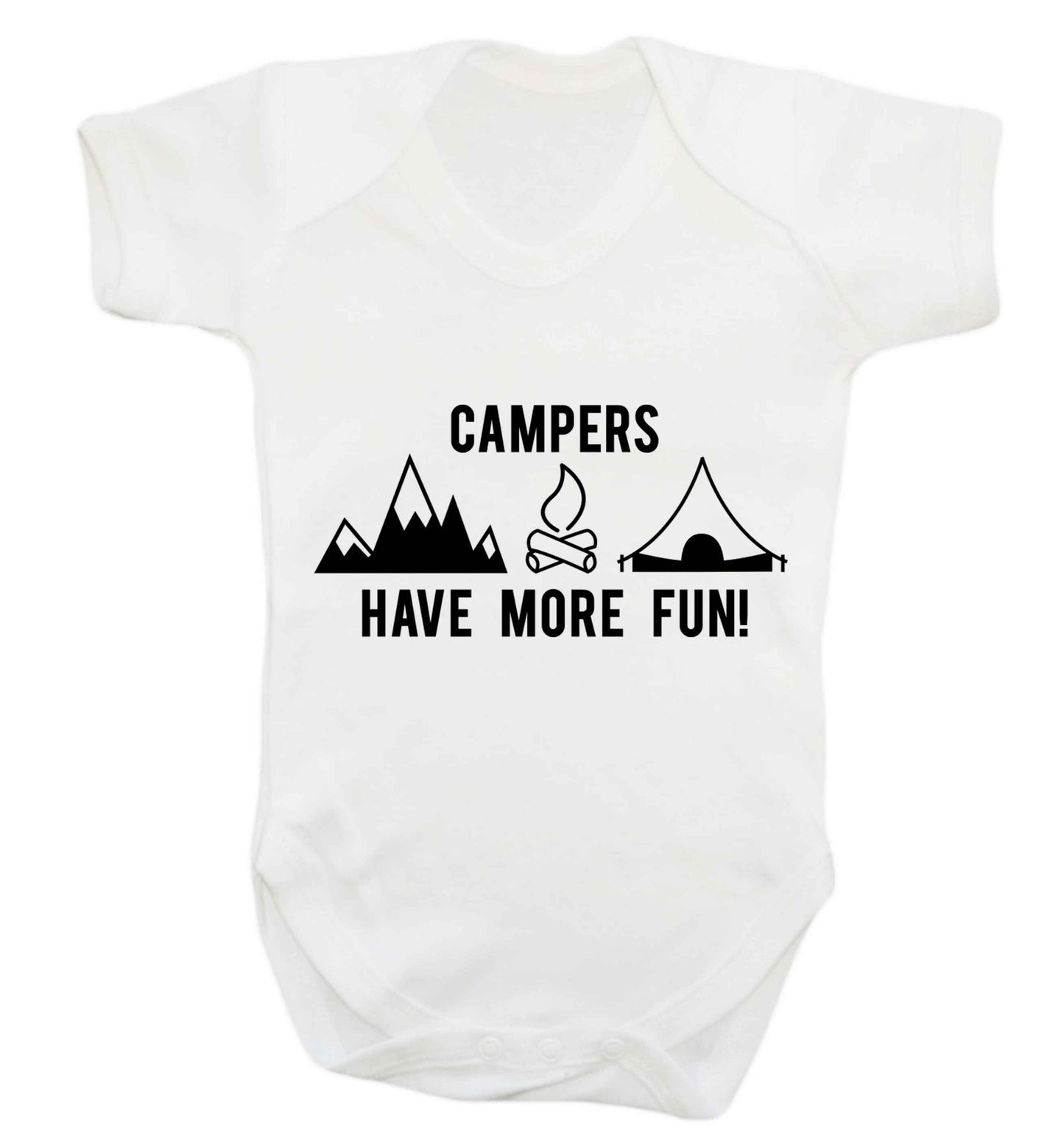 Campers have more fun Baby Vest white 18-24 months