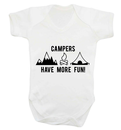 Campers have more fun Baby Vest white 18-24 months