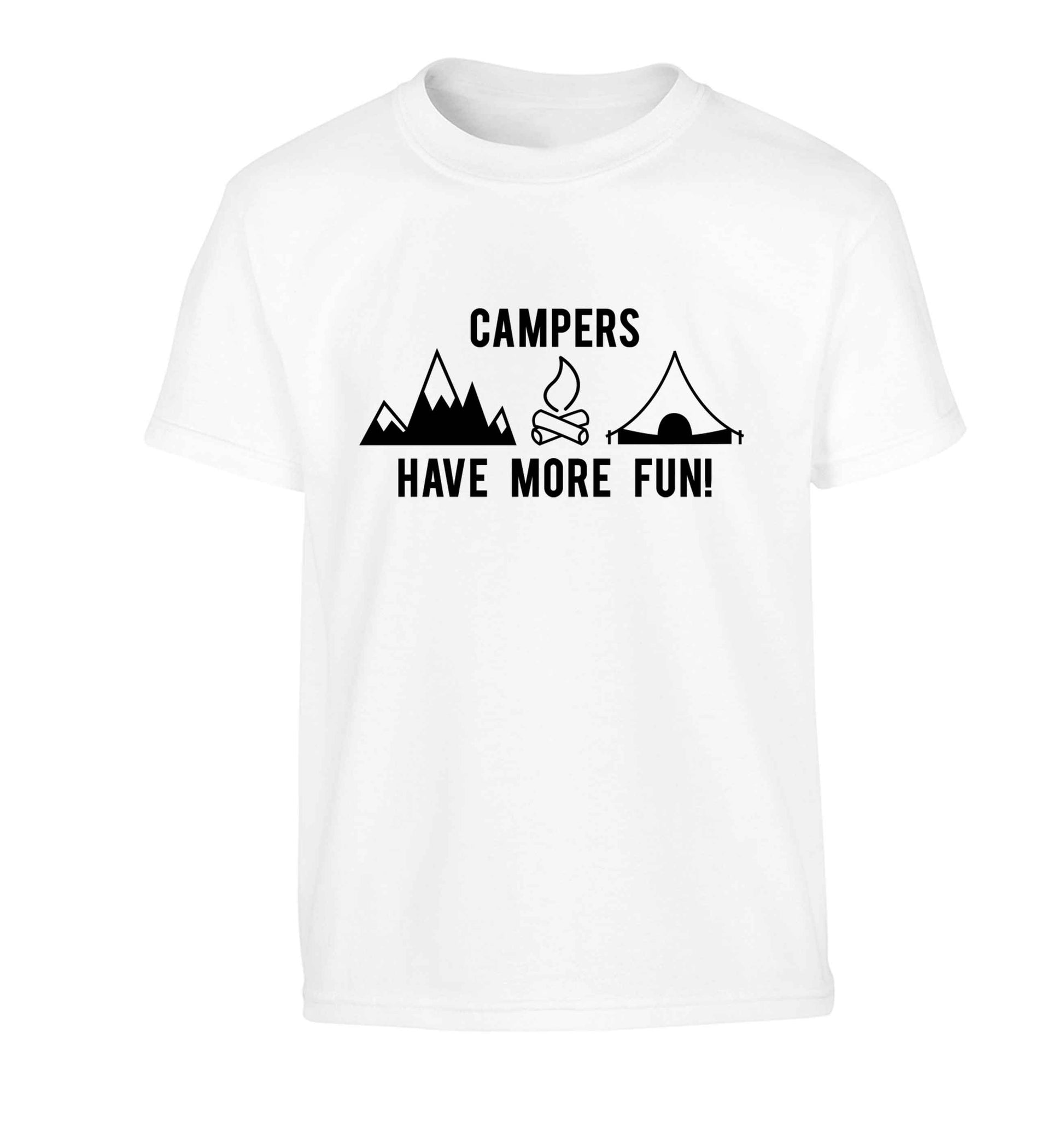 Campers have more fun Children's white Tshirt 12-13 Years