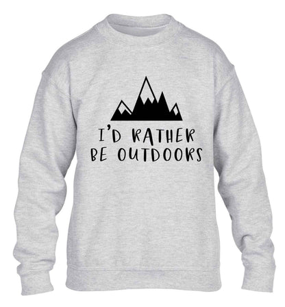 I'd rather be outdoors children's grey sweater 12-13 Years