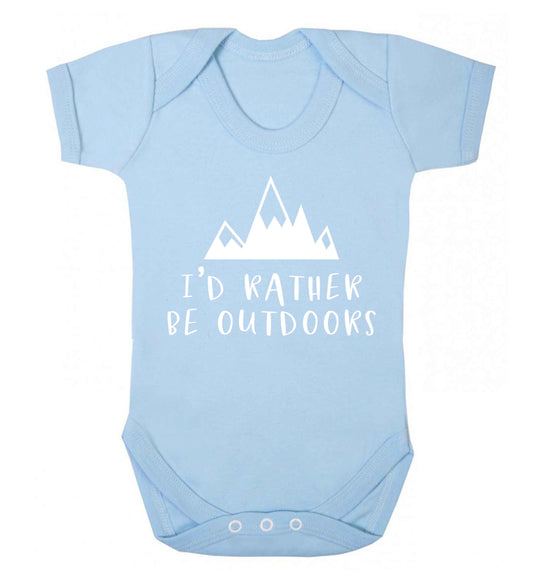 I'd rather be outdoors Baby Vest pale blue 18-24 months