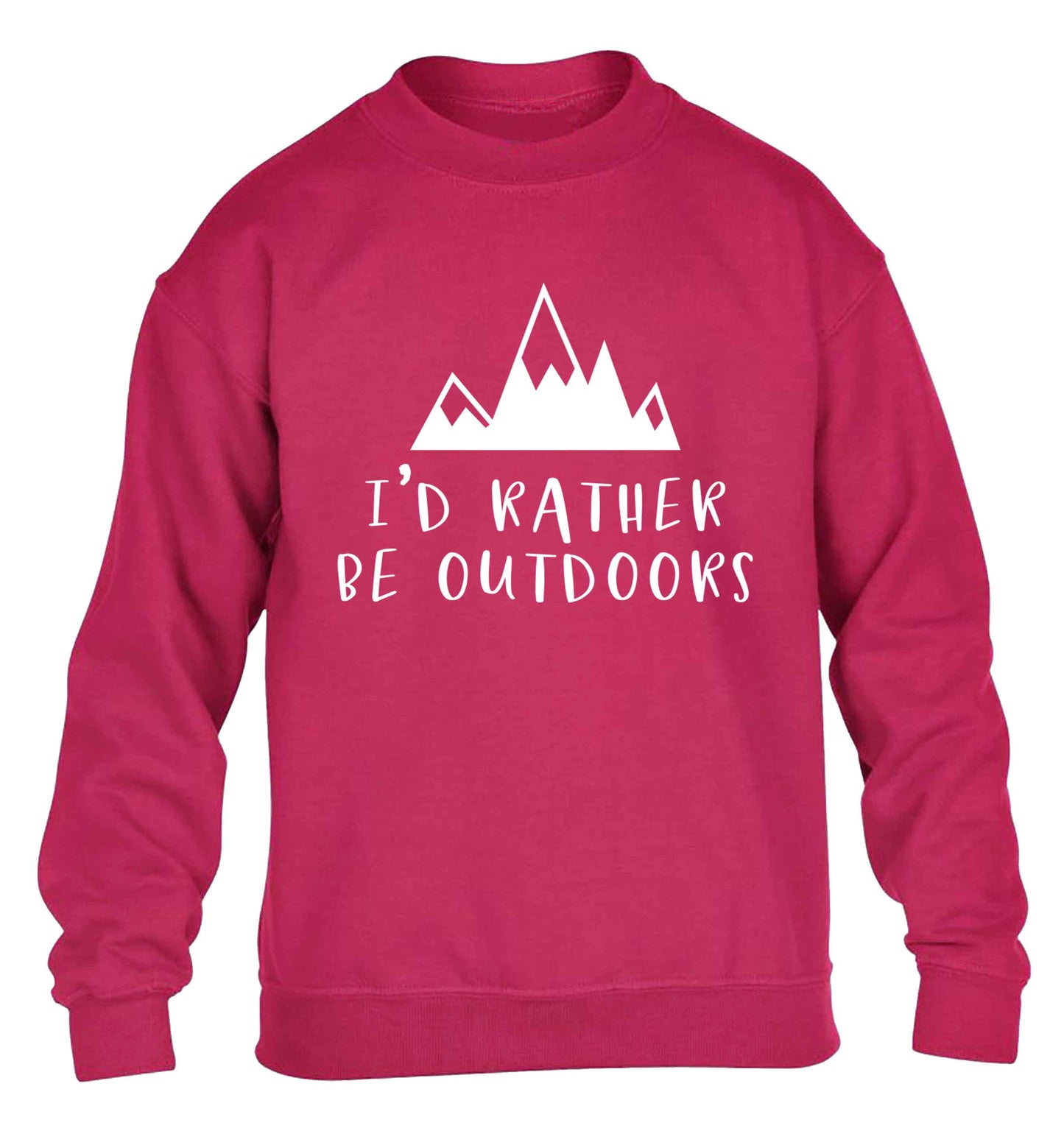 I'd rather be outdoors children's pink sweater 12-13 Years