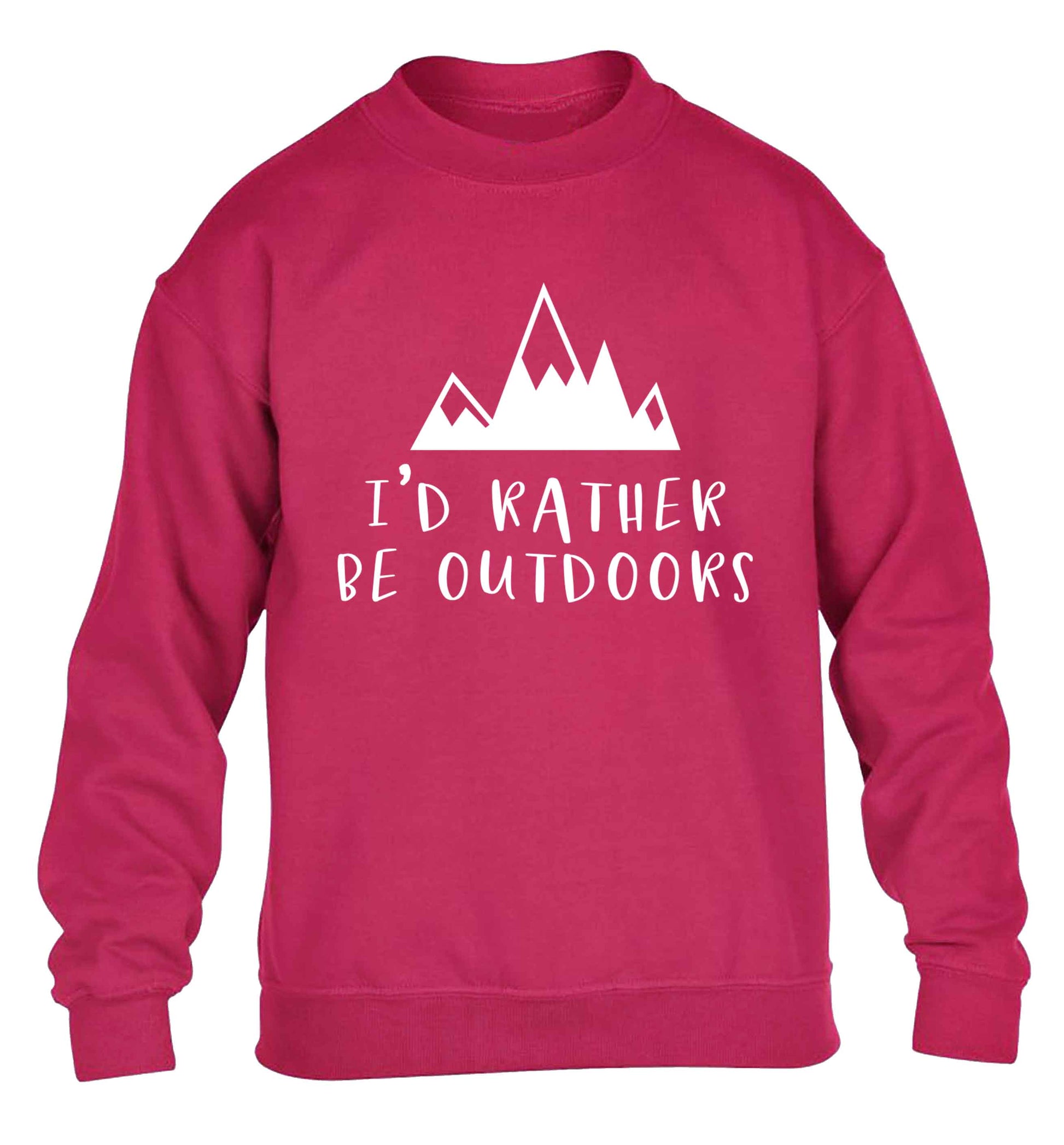 I'd rather be outdoors children's pink sweater 12-13 Years