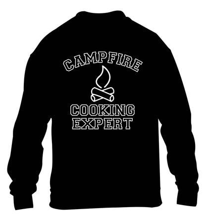 Campfire cooking expert children's black sweater 12-13 Years