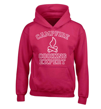 Campfire cooking expert children's pink hoodie 12-13 Years