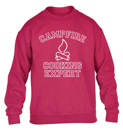 Campfire cooking expert children's pink sweater 12-13 Years