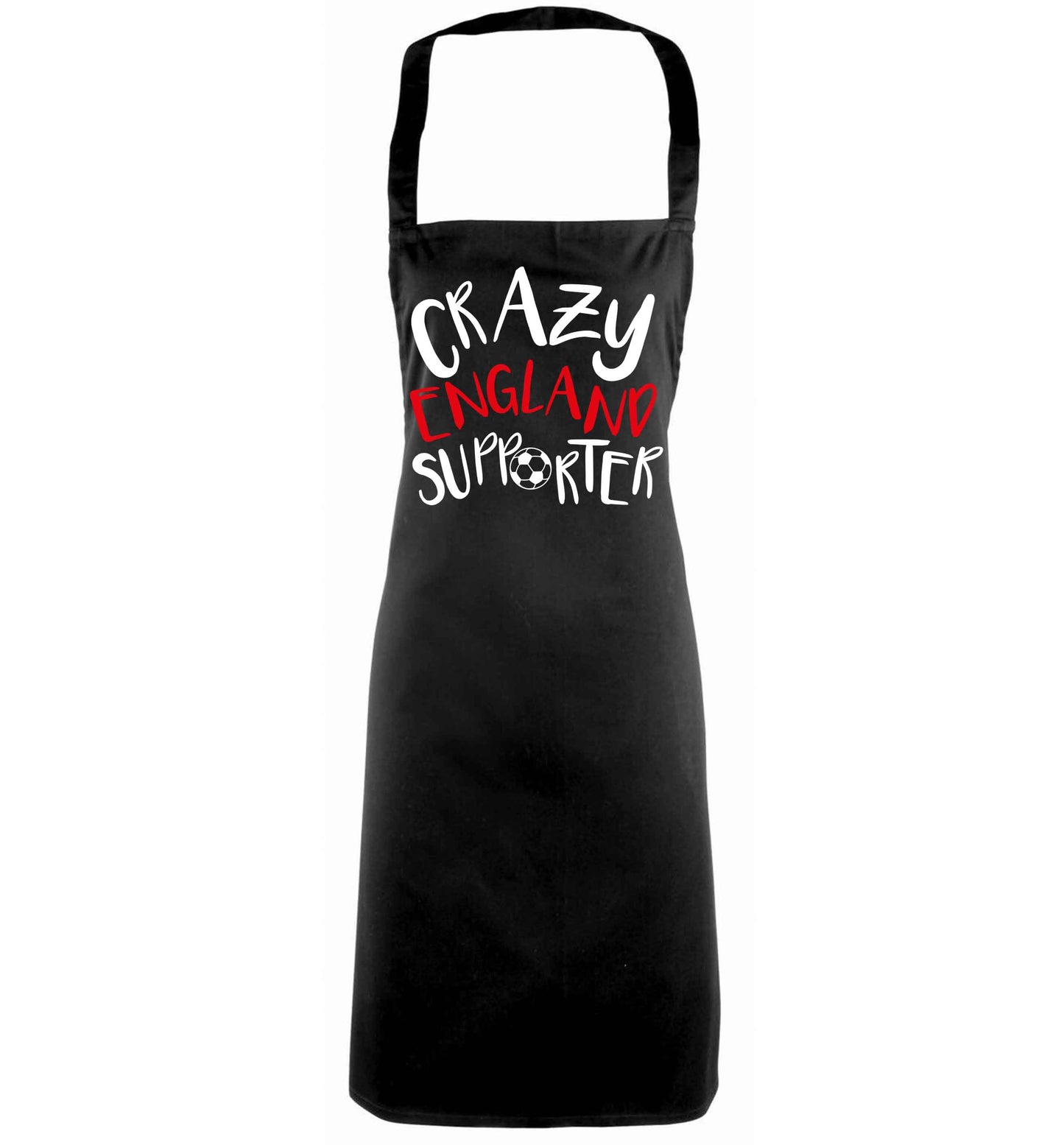 Crazy England supporter black apron