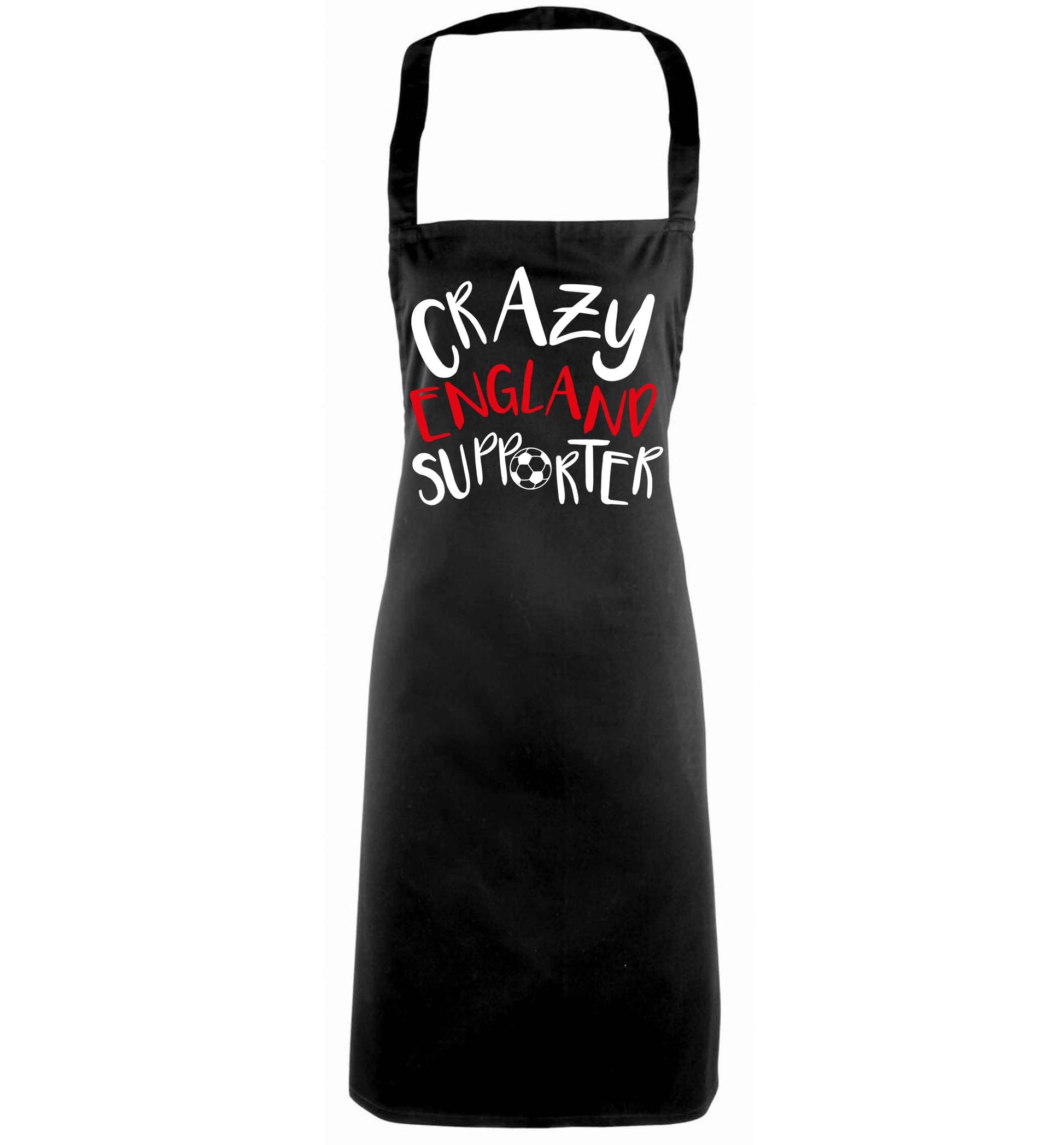 Crazy England supporter black apron