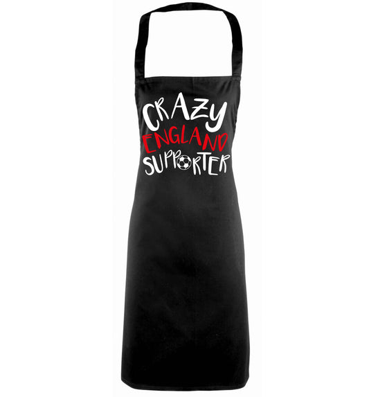 Crazy England supporter black apron