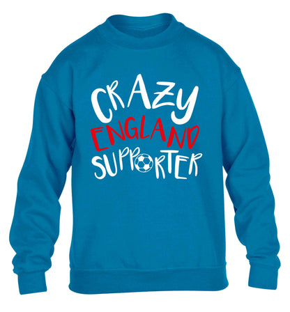 Crazy England supporter children's blue sweater 12-13 Years