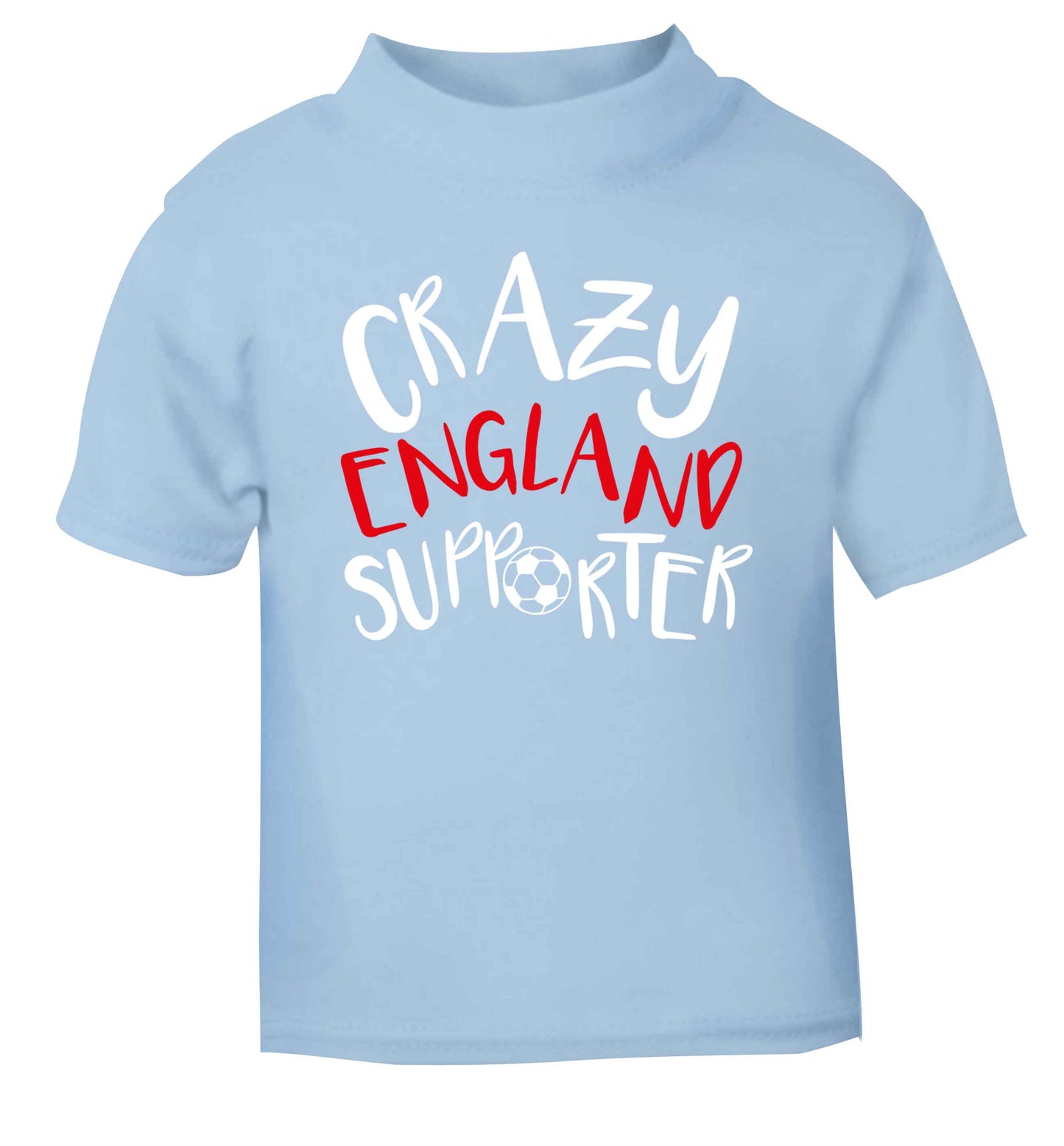 Crazy England supporter light blue Baby Toddler Tshirt 2 Years