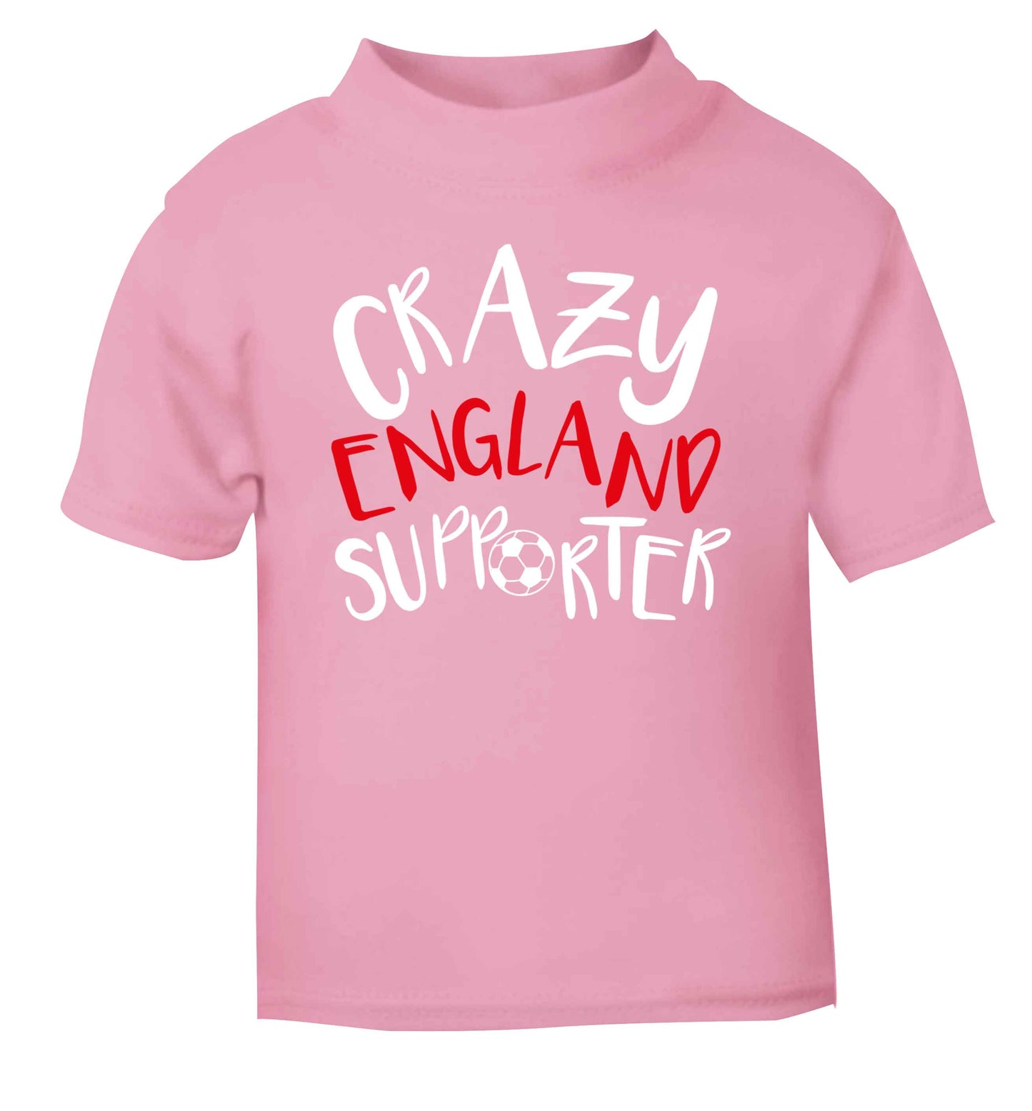Crazy England supporter light pink Baby Toddler Tshirt 2 Years
