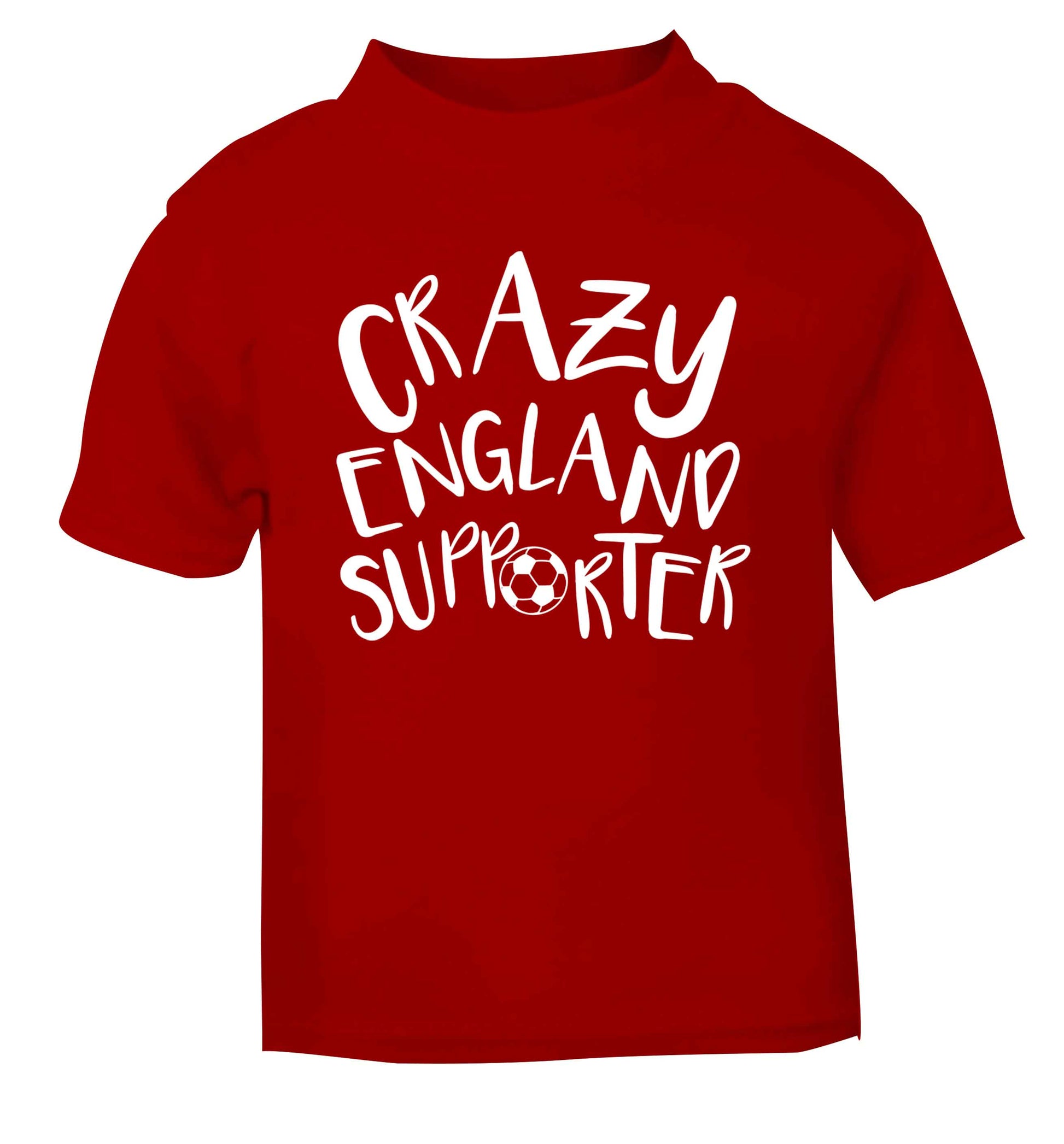 Crazy England supporter red Baby Toddler Tshirt 2 Years