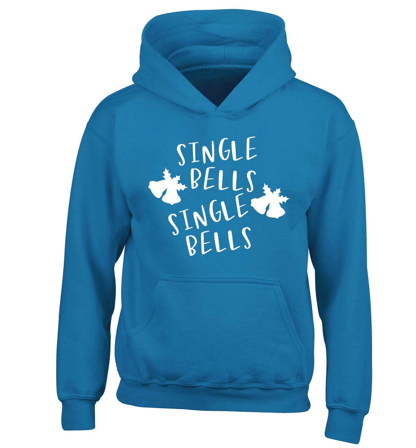 Single bells, single bells children's blue hoodie 12-13 Years
