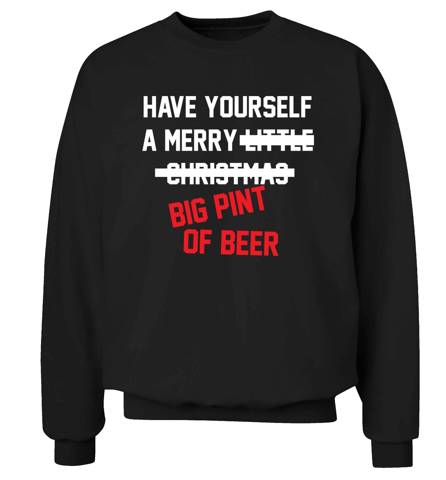 Have yourself a merry big pint of beer Adult's unisex black Sweater 2XL