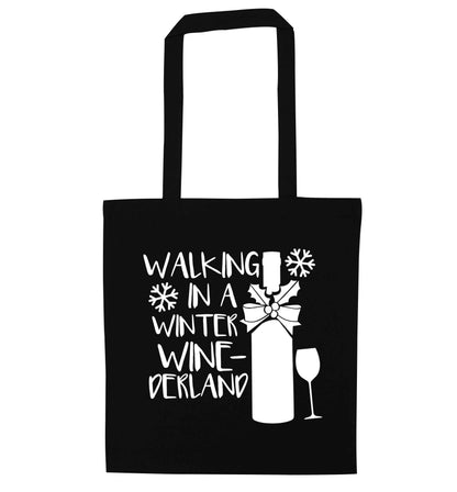 Walking in a wine-derwonderland black tote bag