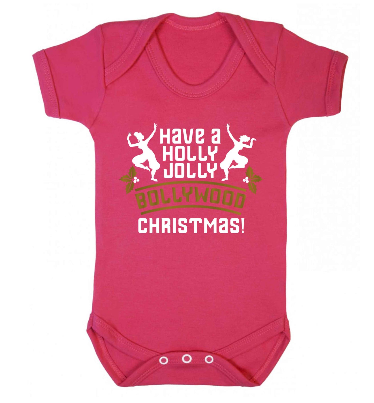 Have a holly, jolly, bollywood Christmas Baby Vest dark pink 18-24 months